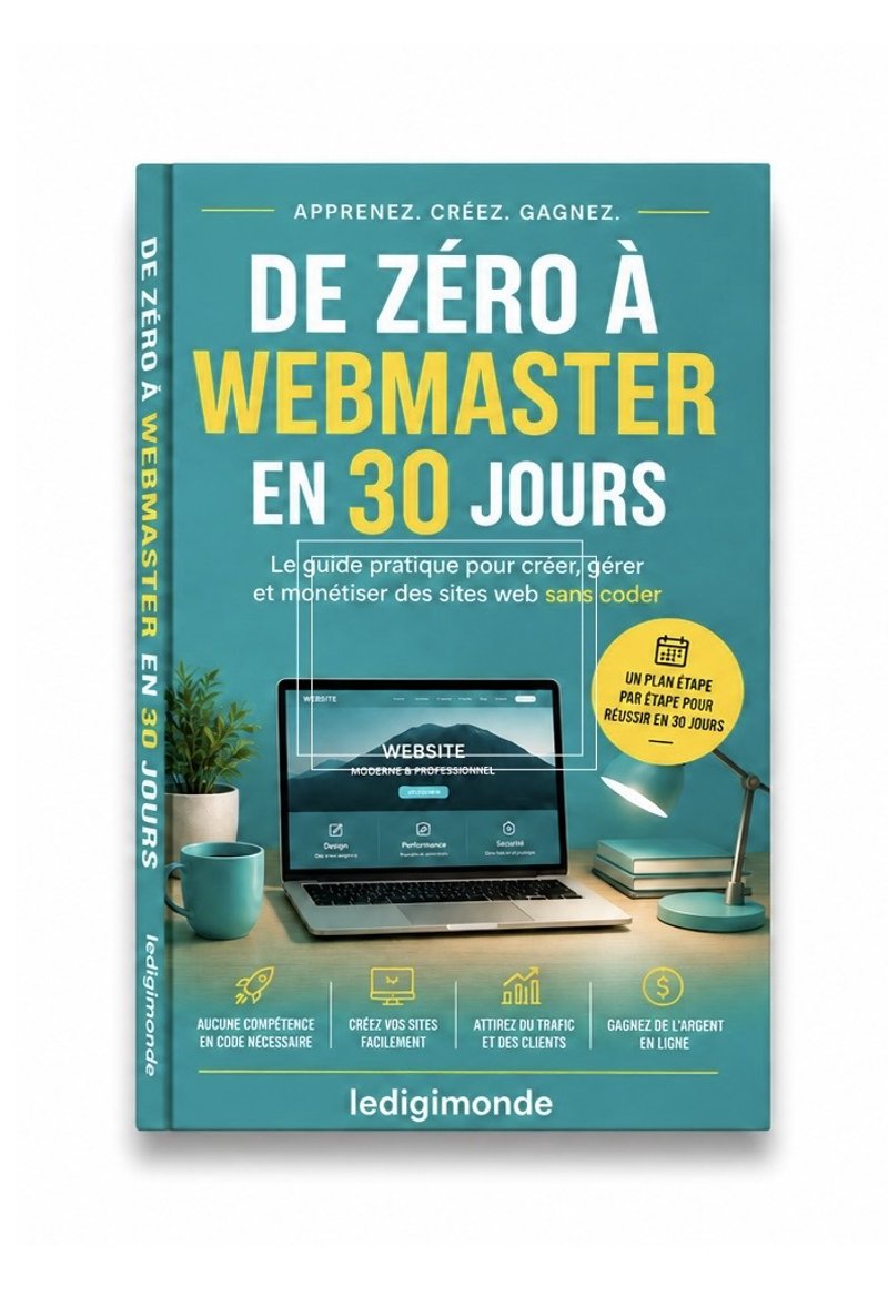 Couverture du livre De Zéro à Webmaster en 30 jours